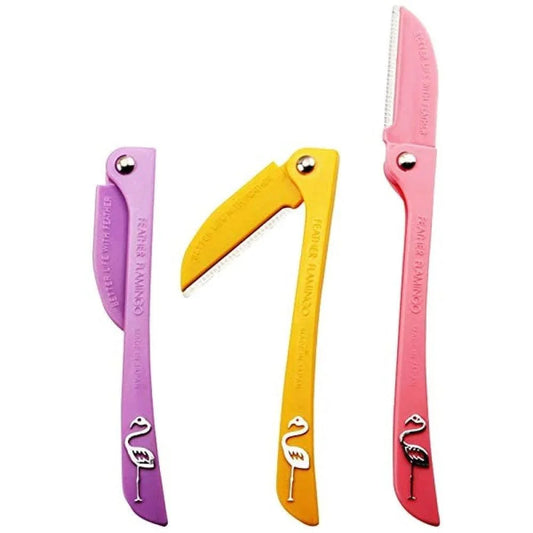 Feather Flamingos for Shaving Facial Body Hair - 3 pcs | إزالة الشعر فيذر 3 قطعة