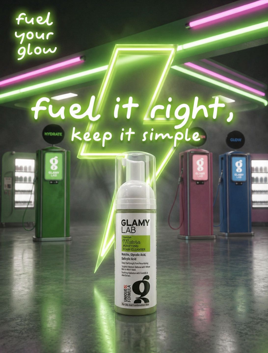 Glamy Lab Matcha Purifying Foam Cleanser