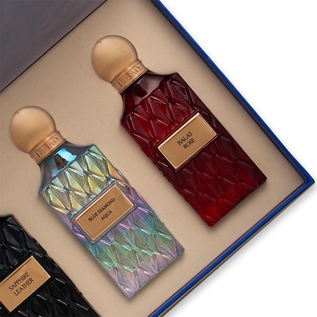 IBRAQ Diamond Collection ( Balas Rose - Blue Aqua - Sappire Leather )