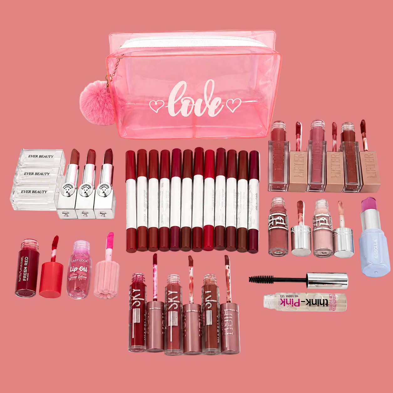 Lips Only Makeup Bundle With Bag
