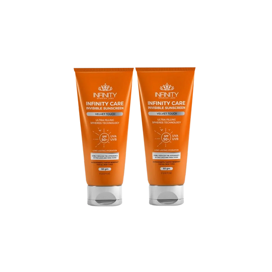 واقي شمسي بملمس مخملي غير مرئي SPF50+ (1+1)
