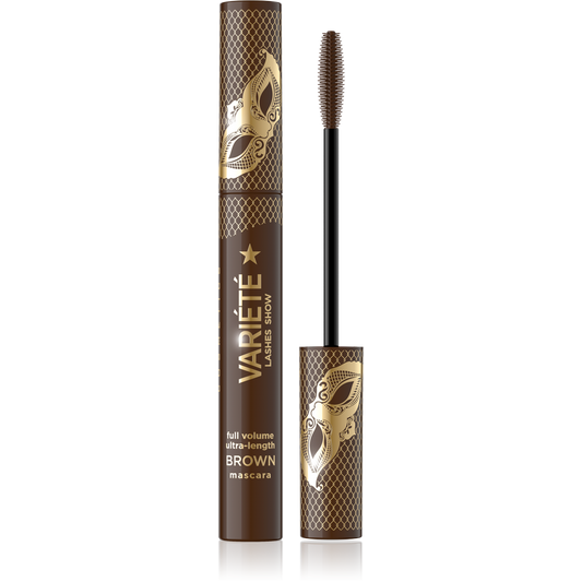 EVELINE COSMETICS VARIÉTÉ LASHES SHOW FULL VOLUME ULTRA LENGTH MASCARA - Brown Colour