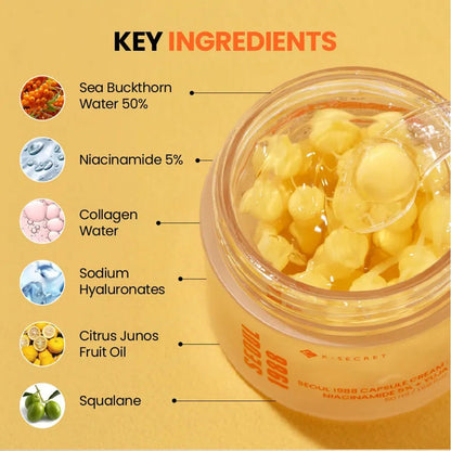 K-Secret Seoul 1988 Capsule Cream : Niacinamide 5% + YUJA