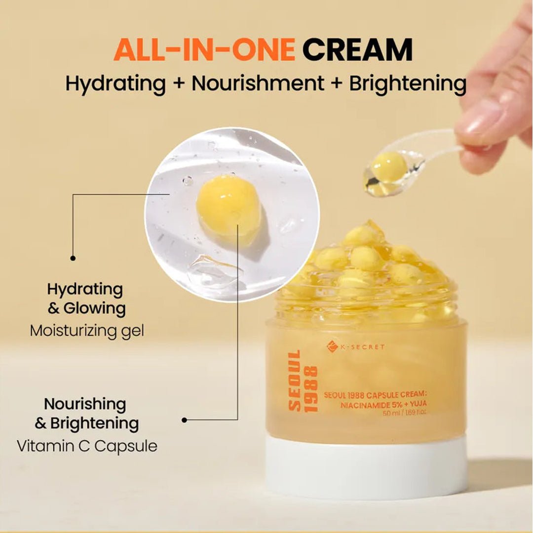 K-Secret Seoul 1988 Capsule Cream : Niacinamide 5% + YUJA