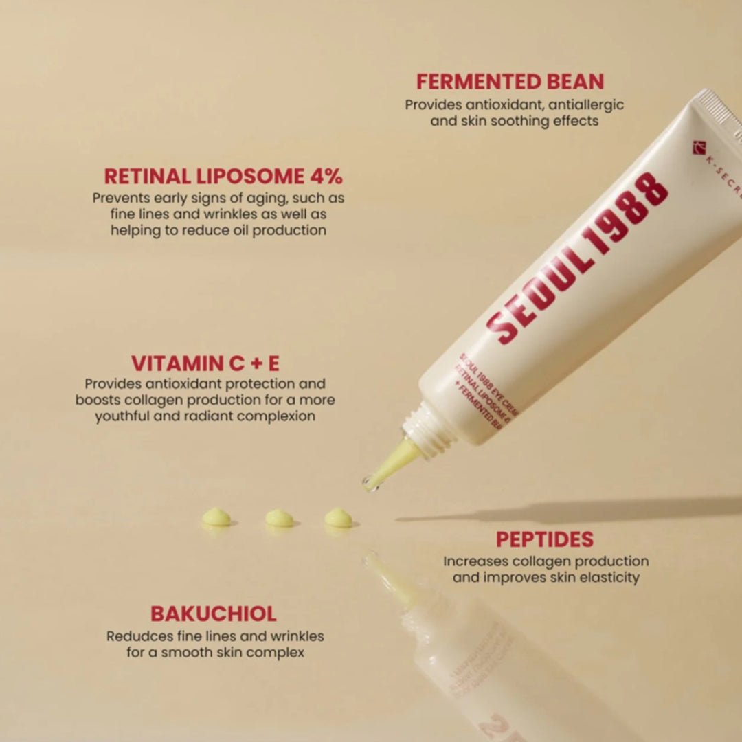 K-Secret Seoul 1988 Eye Cream : Retinal Liposome 4% + Fermented Bean - 30ml