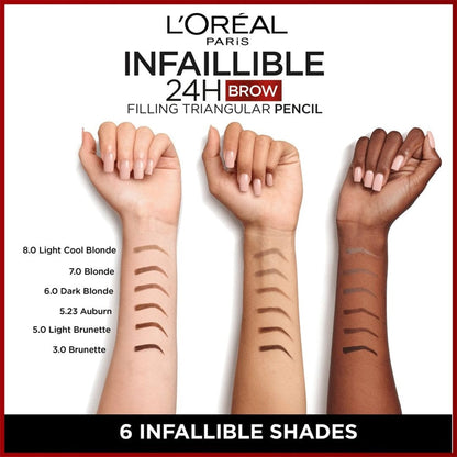 L'Oréal Paris Infaillible Brow 24H Micro Precision Pencil - 5.0 Light Brunette