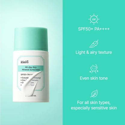 واقي شمس All Day Airy المعدني من دير كلايرز، 35 غرام