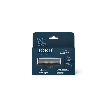 Nebty 3 Blade Razor Refill Pack - For Him