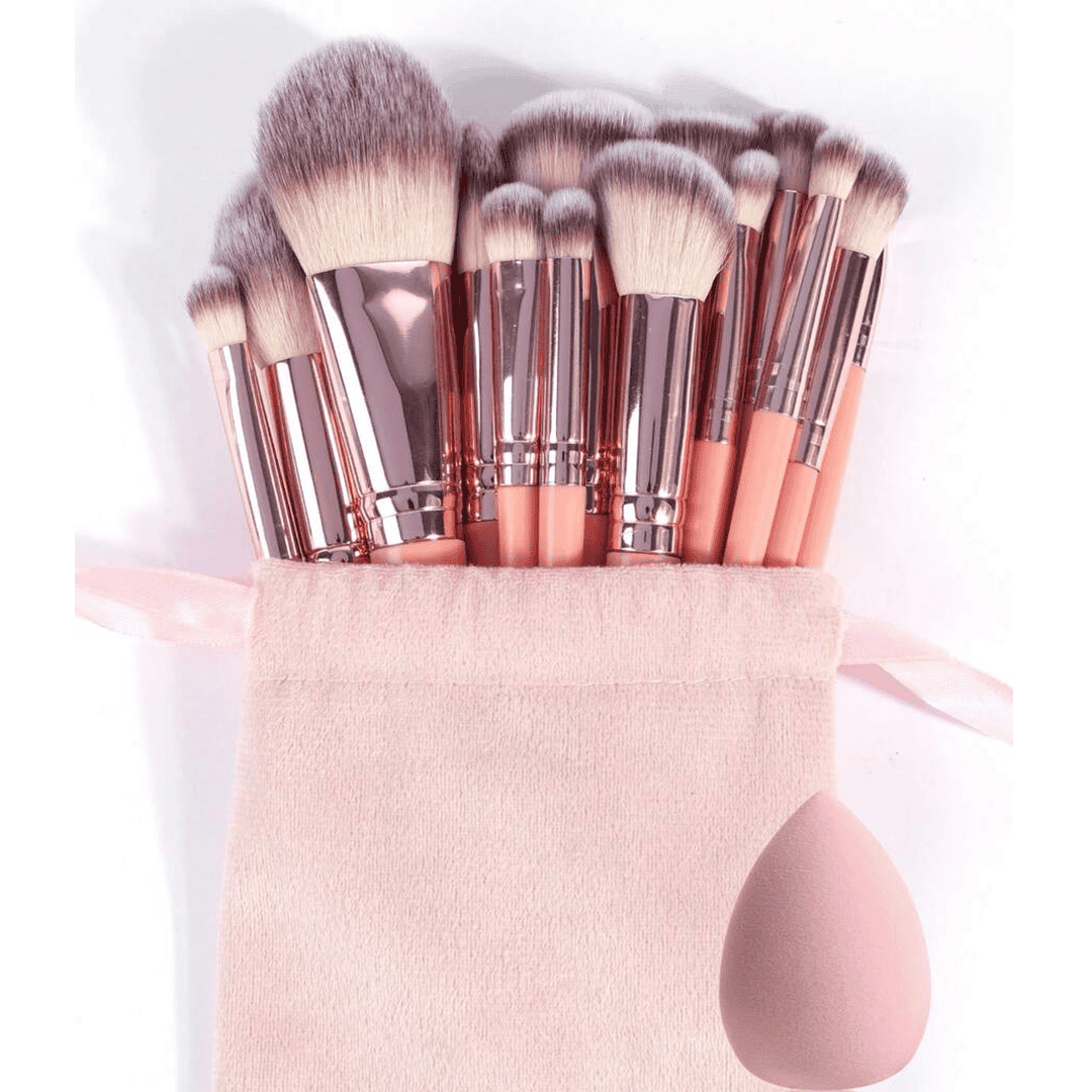 MAANGE 20Pcs Makeup Brushes + 1 Powder Puff + 1 Storage Bag
