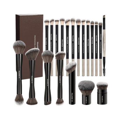 MAANGE 20Pcs Professional Makeup Brushes + 1pc Powder Puff