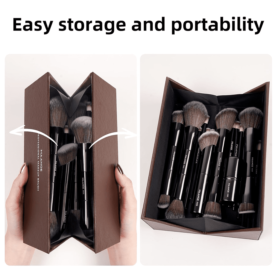 MAANGE 20Pcs Professional Makeup Brushes + 1pc Powder Puff