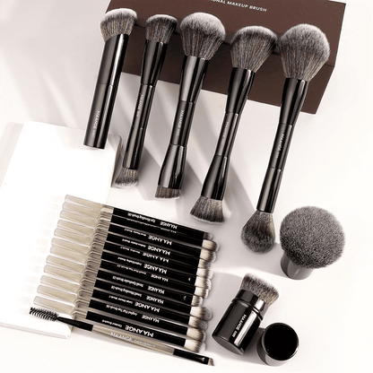 MAANGE 20Pcs Professional Makeup Brushes + 1pc Powder Puff