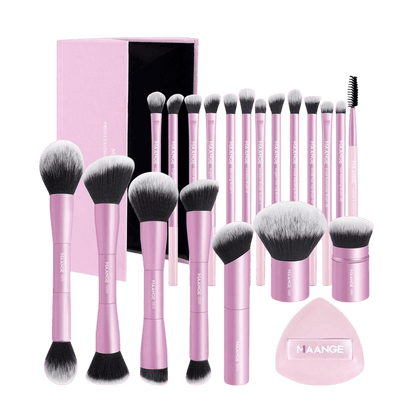 MAANGE 20Pcs Professional Makeup Brushes + 1pc Powder Puff