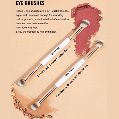 MAANGE 5Pcs Professional Facial Double-Ended Makeup Brush Set