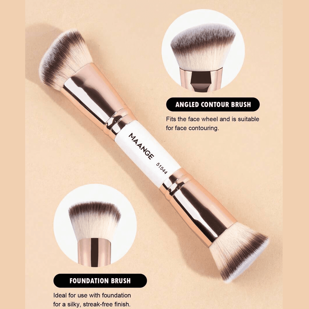 MAANGE 5Pcs Professional Facial Double-Ended Makeup Brush Set