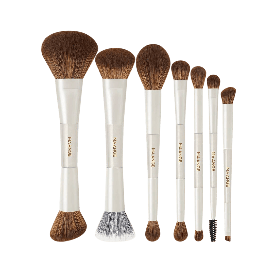 MAANGE 7Pcs Soft Dual-Ended Multi-Functional Makeup Brush Set