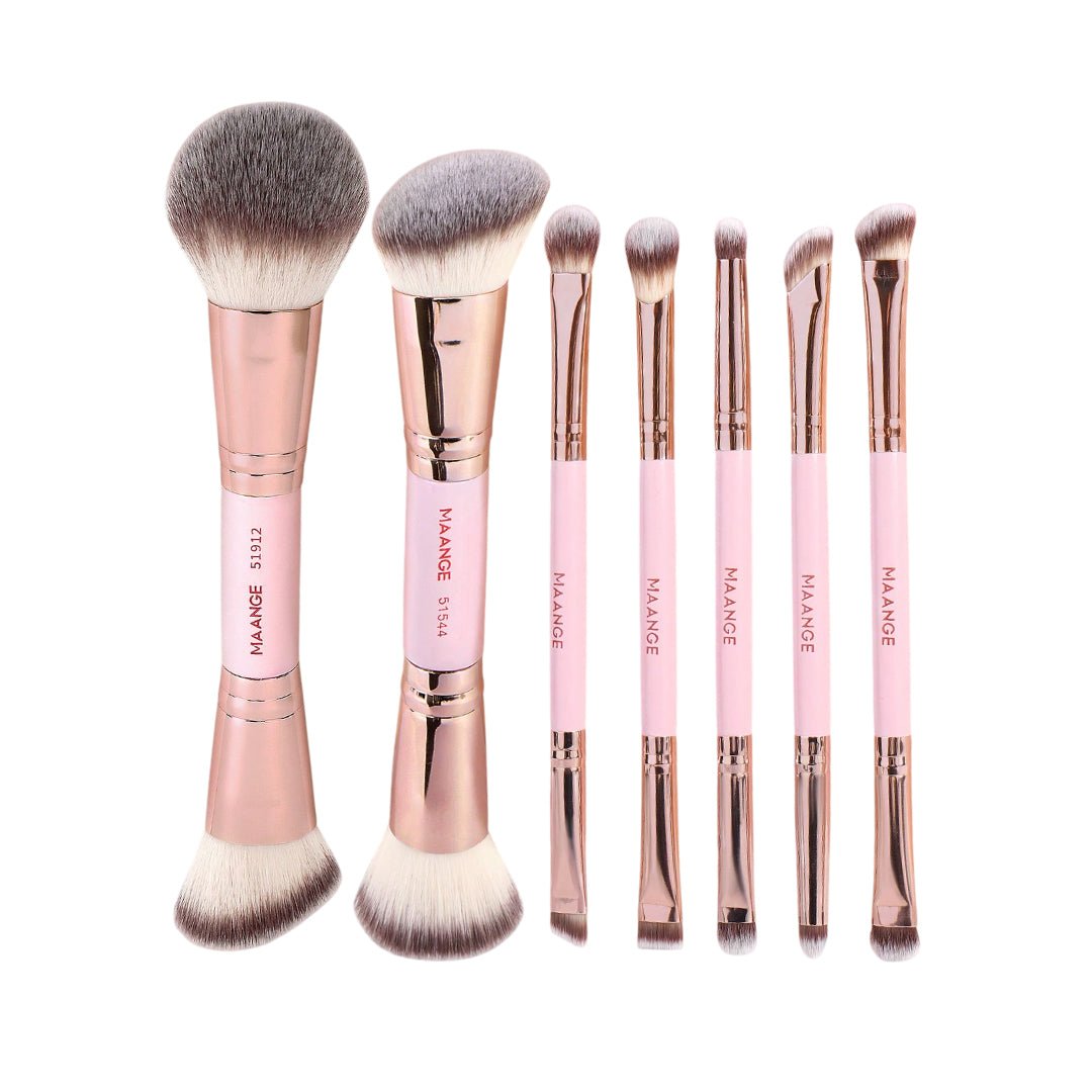 MAANGE 7Pcs Dual-Ended Makeup Brush Set