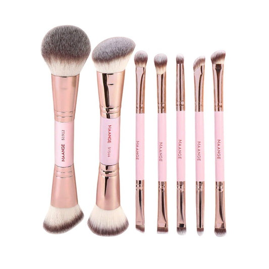 MAANGE 7Pcs Dual-Ended Makeup Brush Set