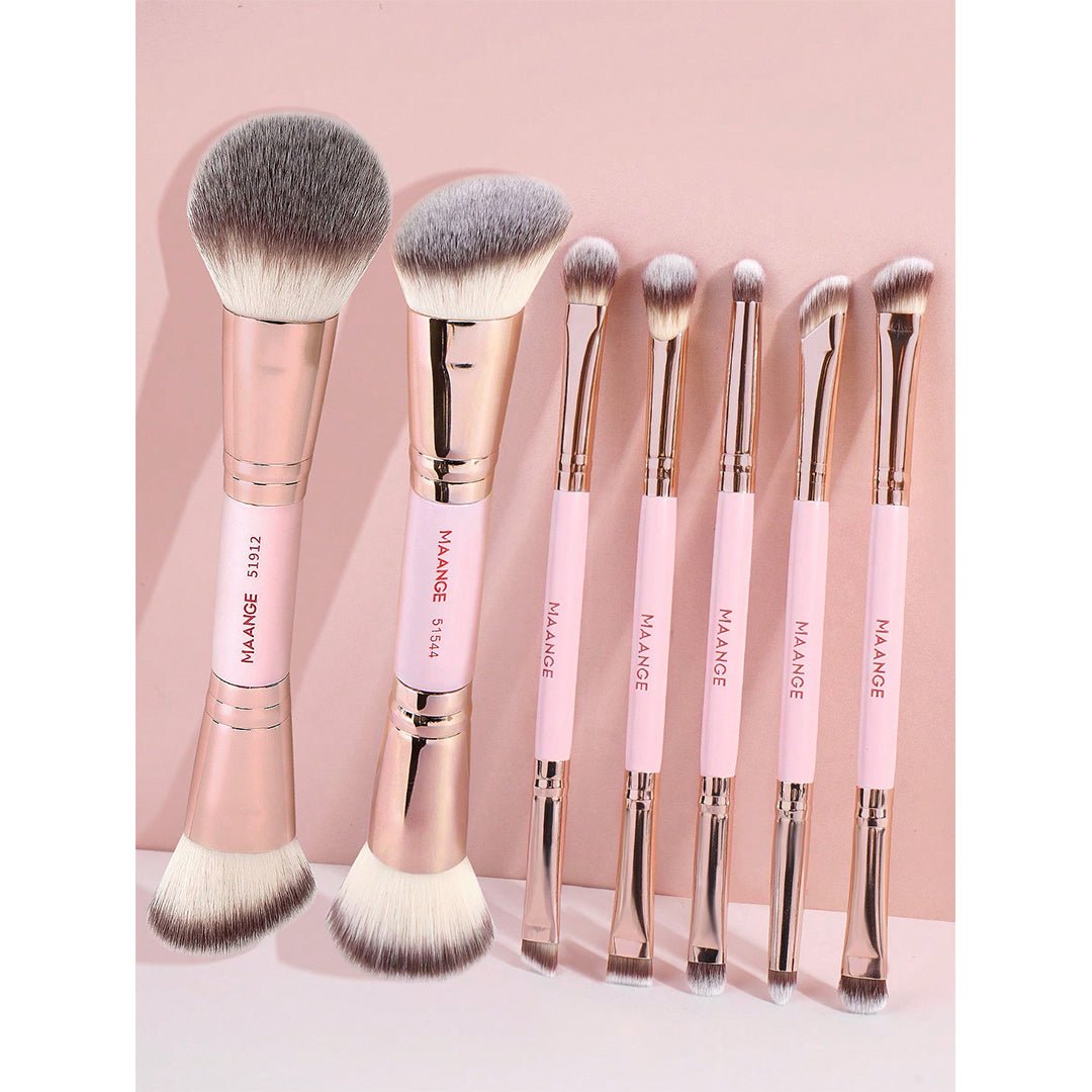 MAANGE 7Pcs Dual-Ended Makeup Brush Set