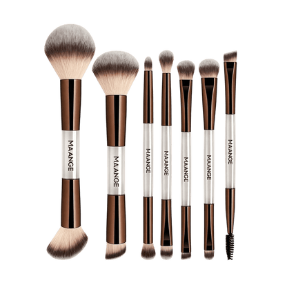 MAANGE 7Pcs Professional Dual-Ended Makeup Brush Set