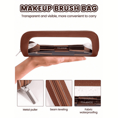 MAANGE 7Pcs Soft Dual-Ended Multi-Functional Makeup Brush Set + Cosmetics Bag