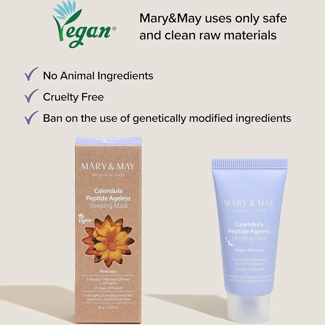 Mary & May Vegan Calendula Peptide Ageless Sleeping Mask - 30g