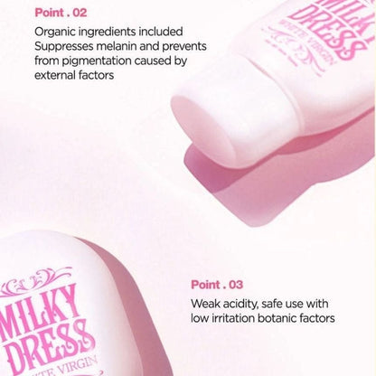 Milky Dress White Virgin - Wrinkle & Whitining