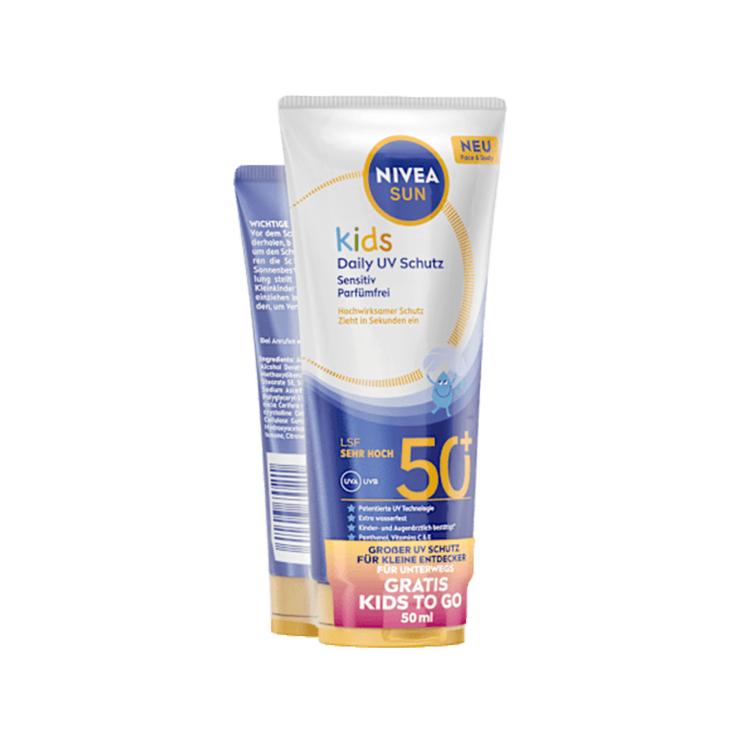 NIVEA SUN Kids Daily UV Protect SPF 50+ + Sunscreen To Go SPF 30