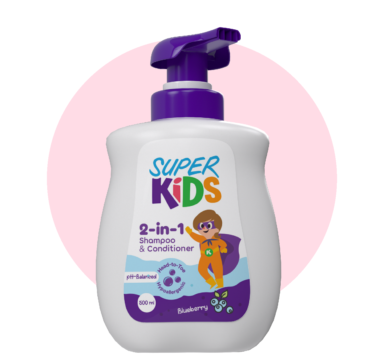 Superkids 2 In 1 Shampoo & Conditioner 500 ml