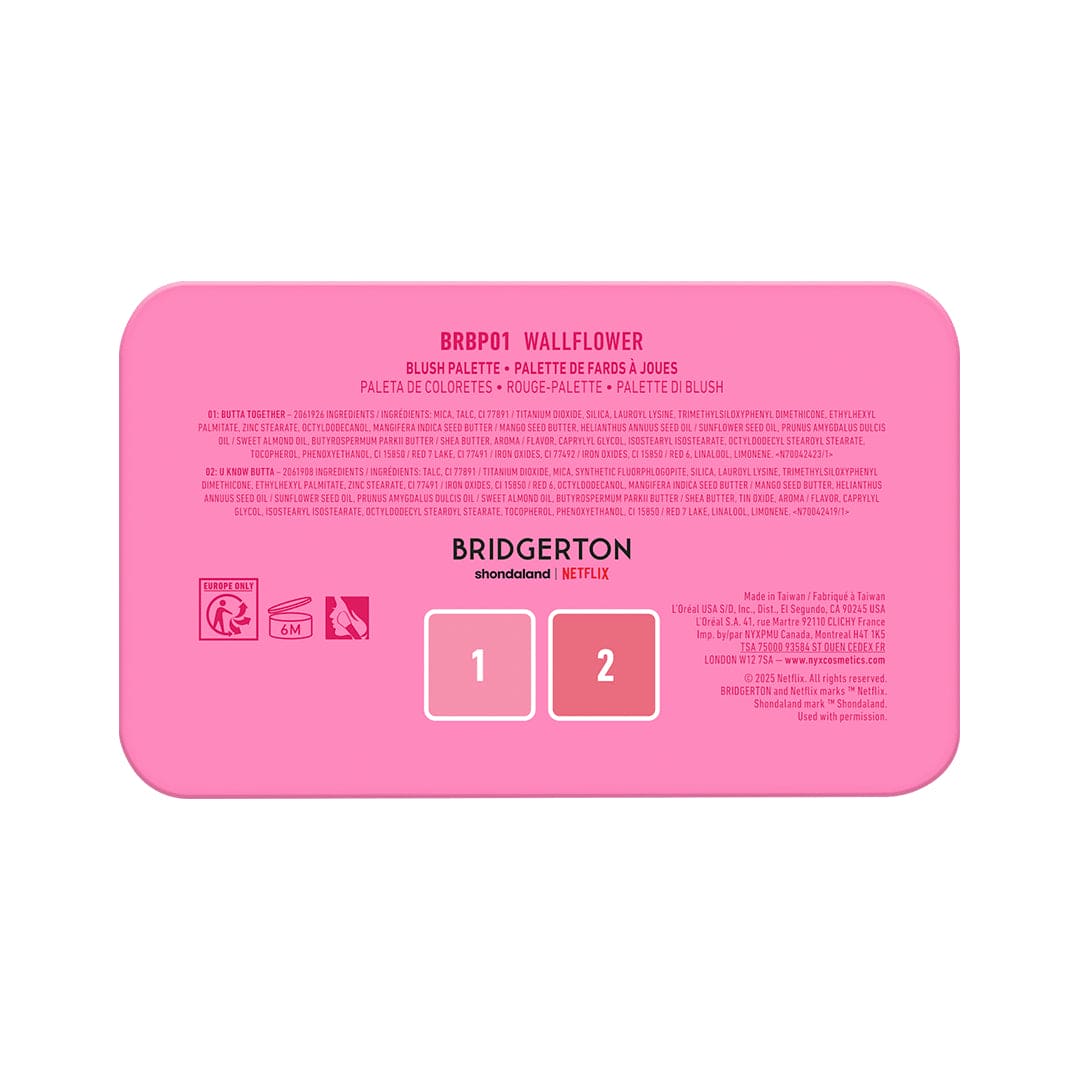 NYX Bridgerton Royal Blush Palette - WallFlower