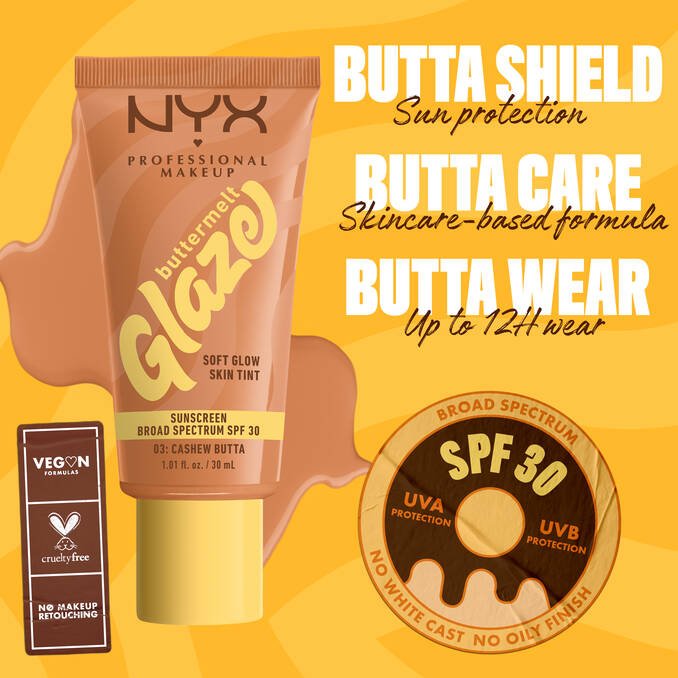NYX Buttermelt Glaze Soft Glow Tint + SPF30