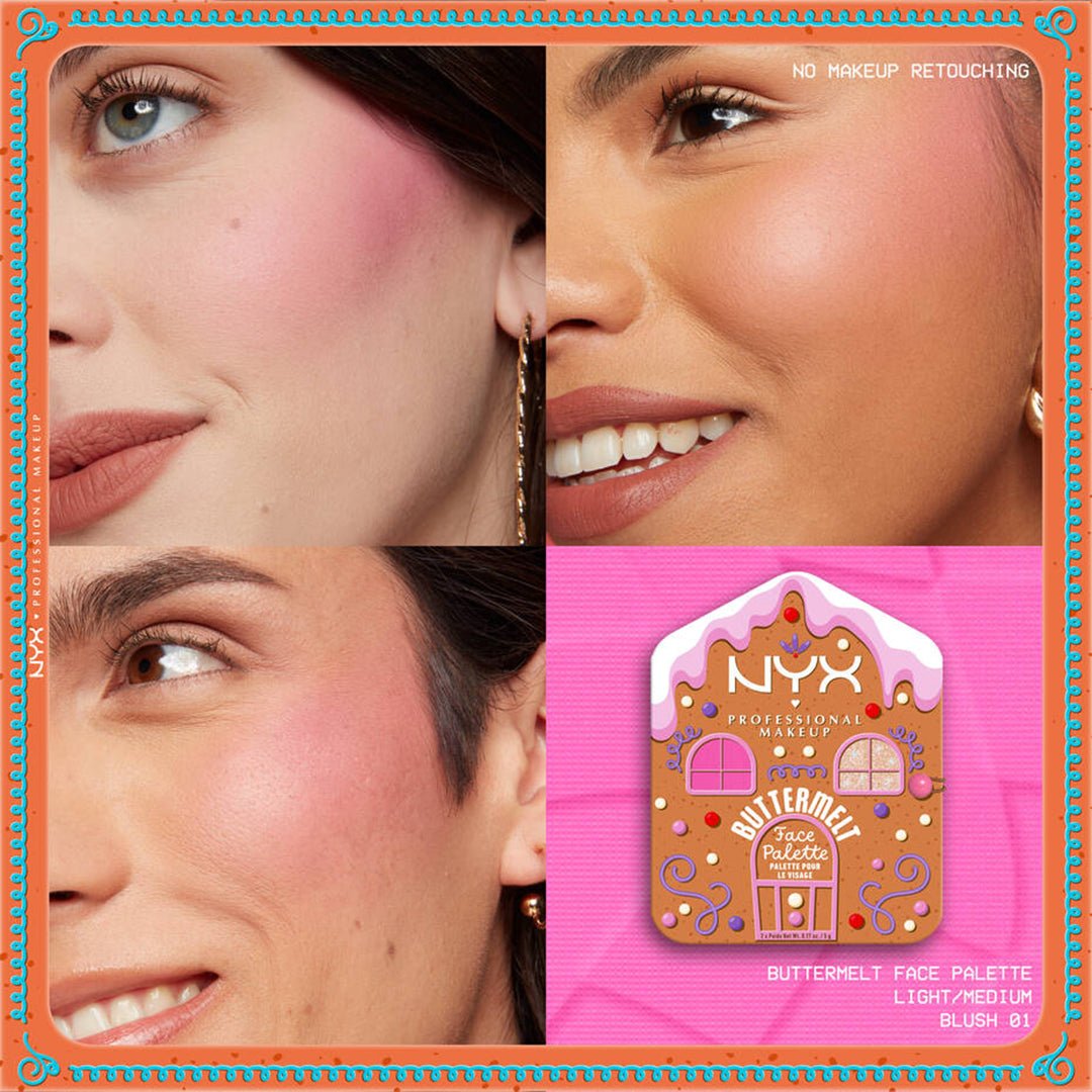NYX Holiday Buttermelt Face Palette - 01 Mulled & Merry
