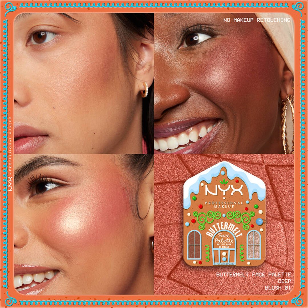 NYX Holiday Buttermelt Face Palette - 02 Cocoa And Spice