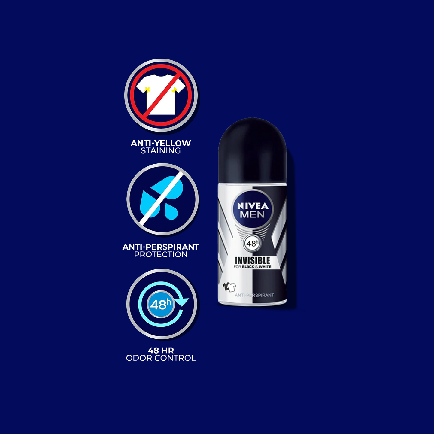 Invisible Black & White - Roll On Deodorant