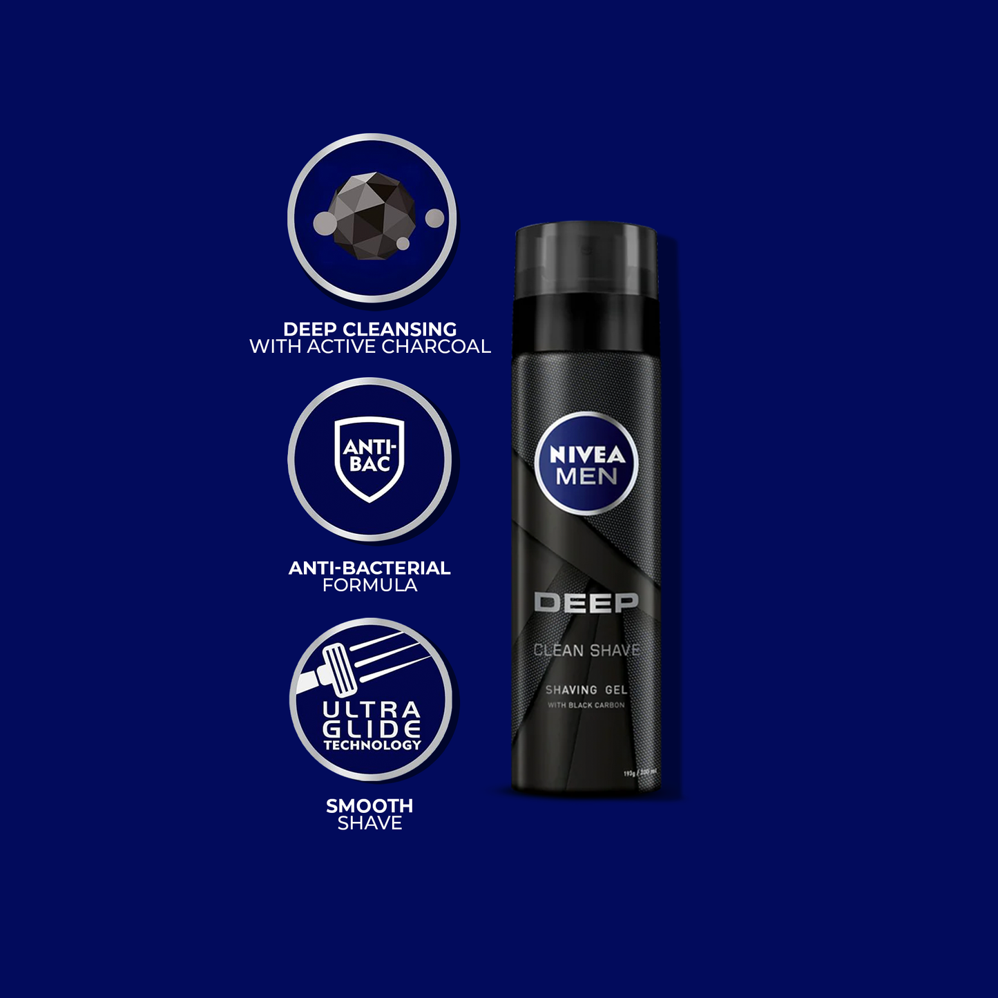 Deep Black Carbon - Shaving Gel