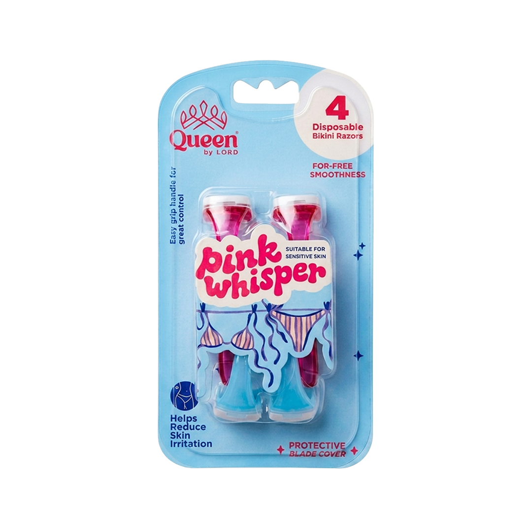 Pink Whisper Disposable Bikini Razors - 4 Pieces