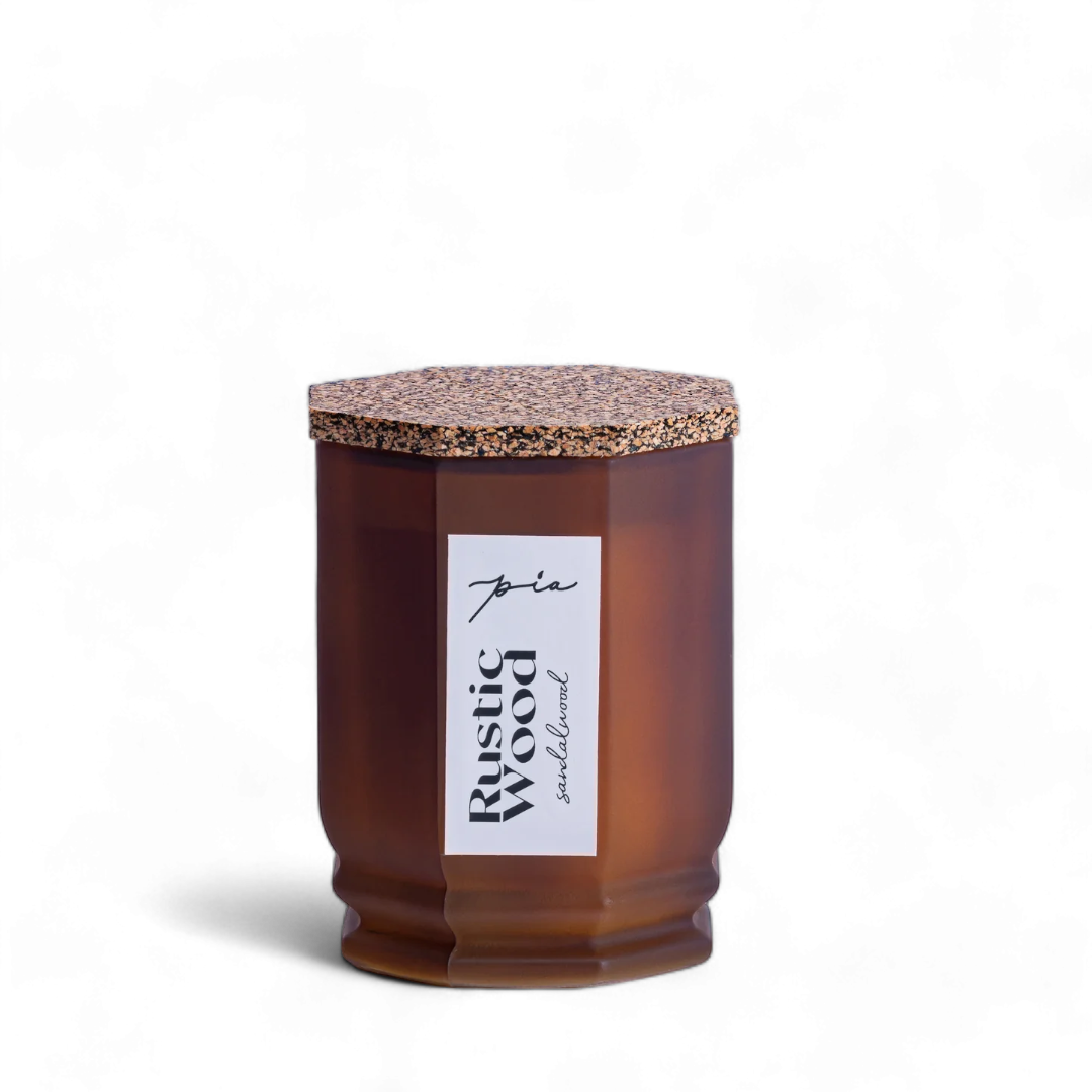 Rustic Wood Candle