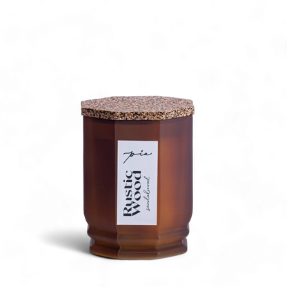 Rustic Wood Candle