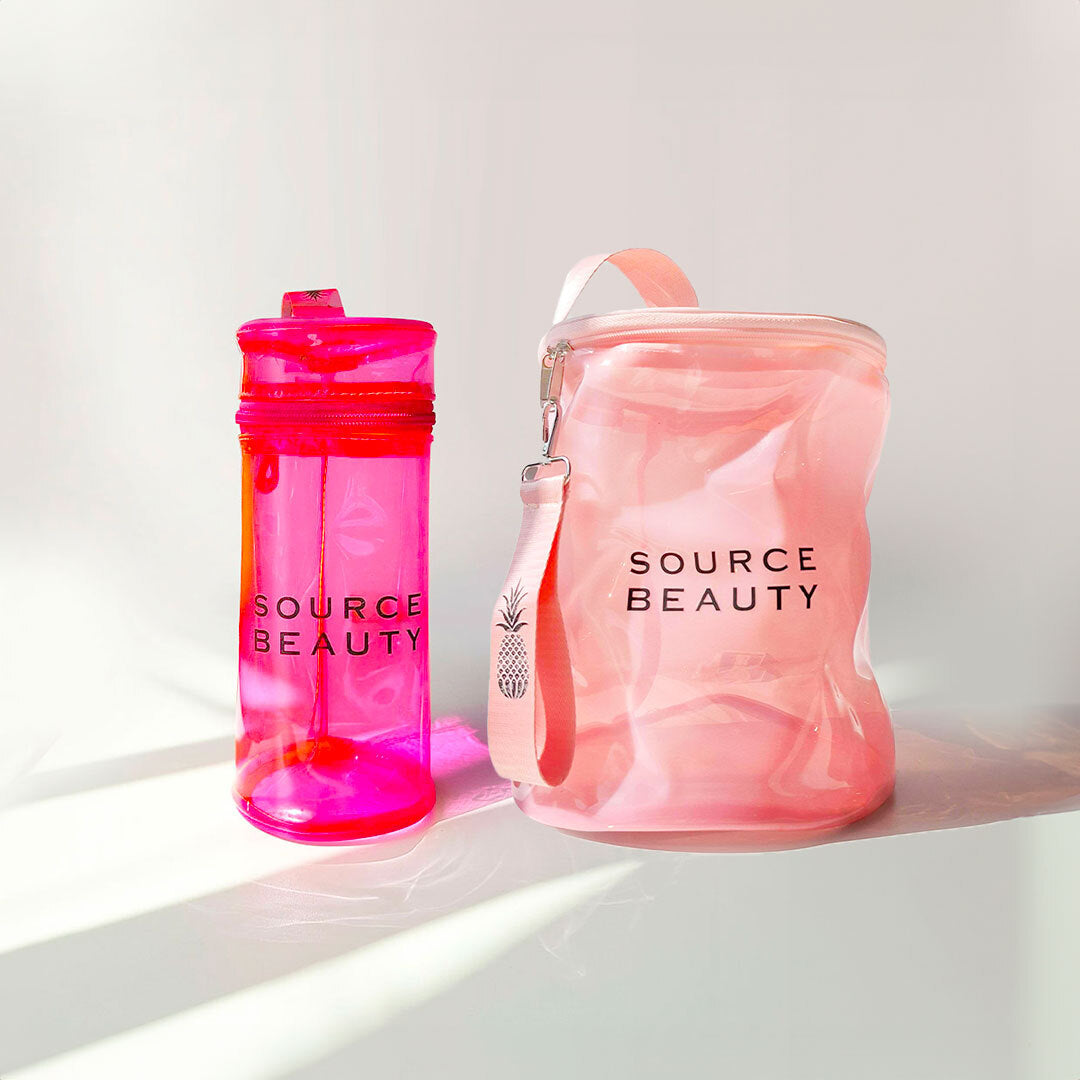 Pink Waves Large Pouch