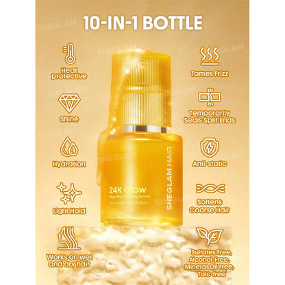 SHEGLAM 24K Glow High Shine Styling Serum - 50ml