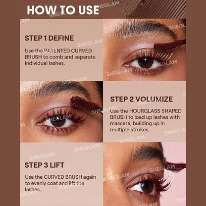SHEGLAM All-In-One Volume & Length Waterproof Mascara - Macchiato