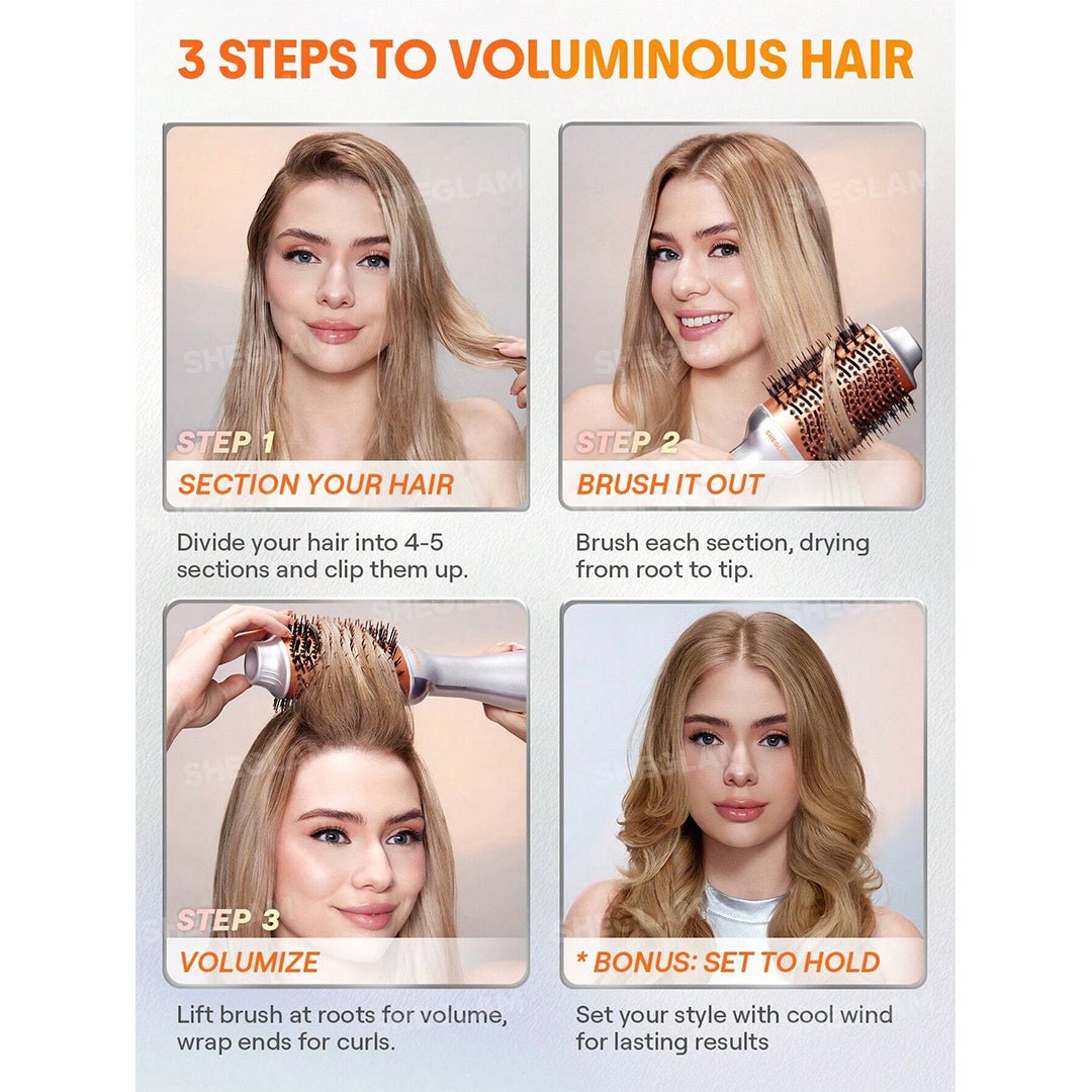 SHEGLAM Blowout Bliss Volumizing Hot Air Brush - UK Plug ( * Global Item )