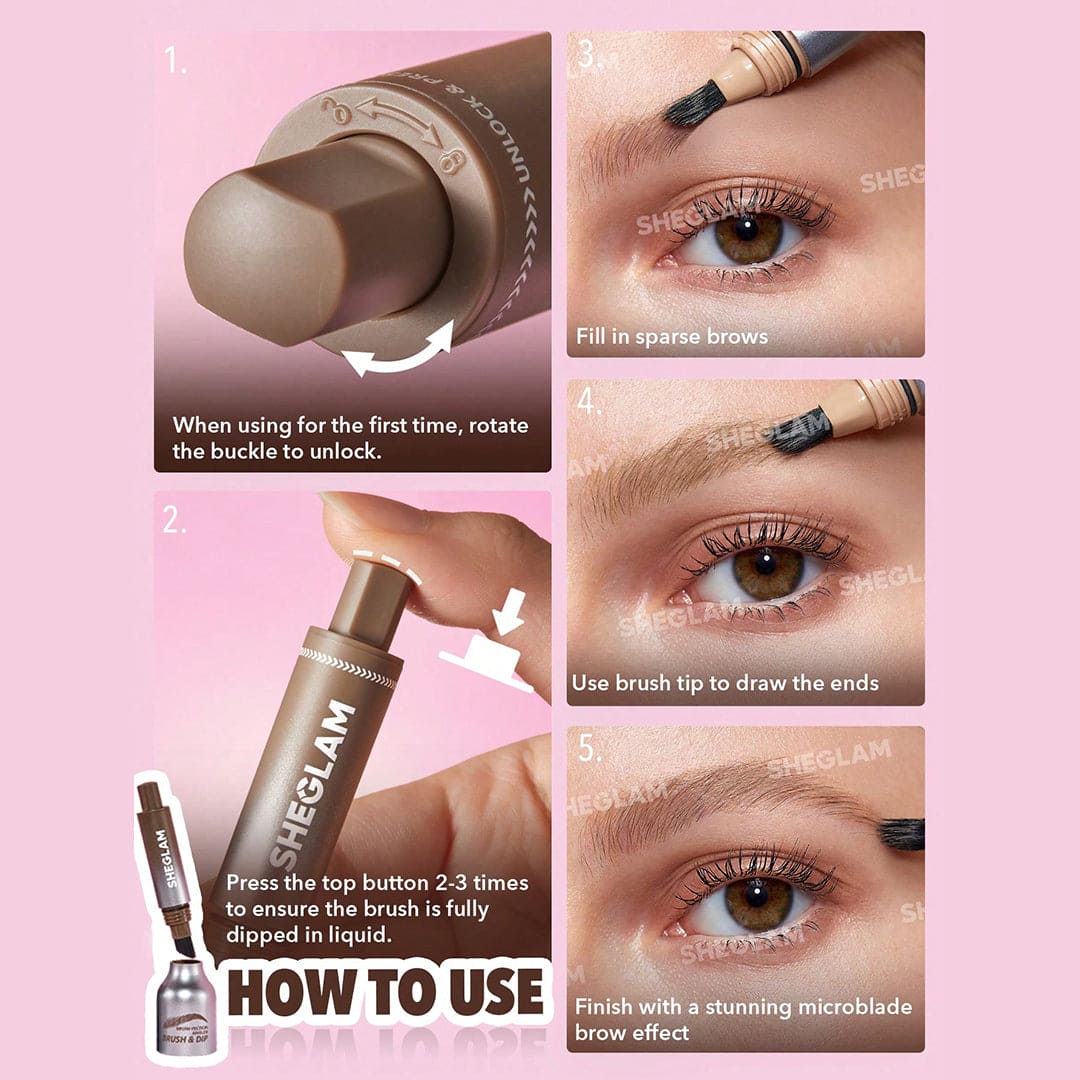 SHEGLAM Brow-Fection Angled Brush & Dip