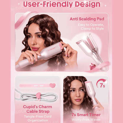 SHEGLAM Cupid's Charm Beach Babe Hair Waver - UK Plug ( * Global Item )