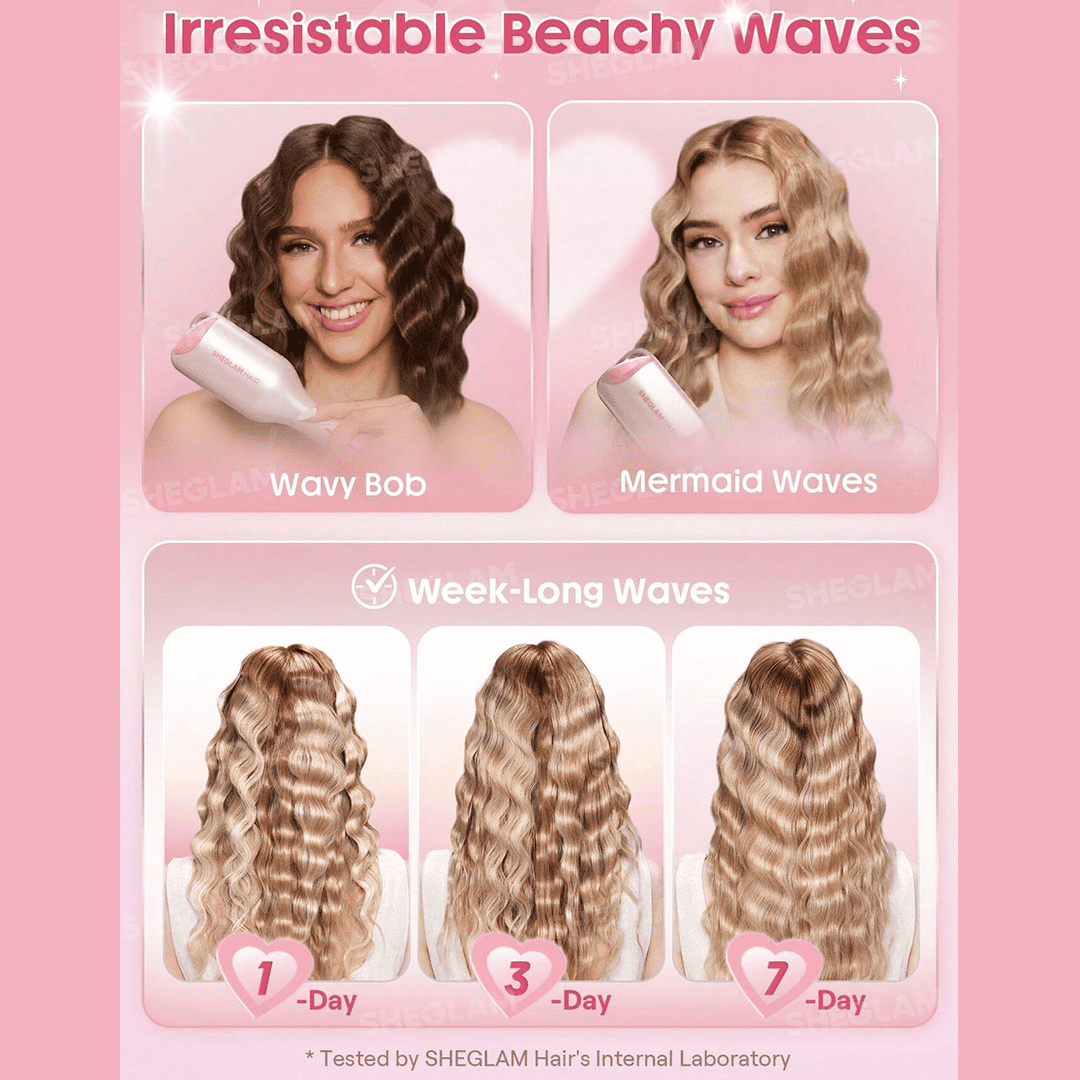 SHEGLAM Cupid's Charm Beach Babe Hair Waver - UK Plug ( * Global Item )