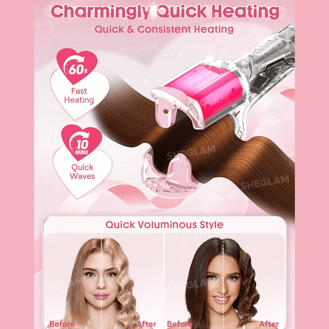 SHEGLAM Cupid's Charm Beach Babe Hair Waver - UK Plug ( * Global Item )