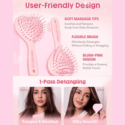 SHEGLAM Cupid's Charm Sweet Heart Paddle Brush