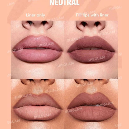 SHEGLAM So Lippy Lip Liner Set - Au Naturel