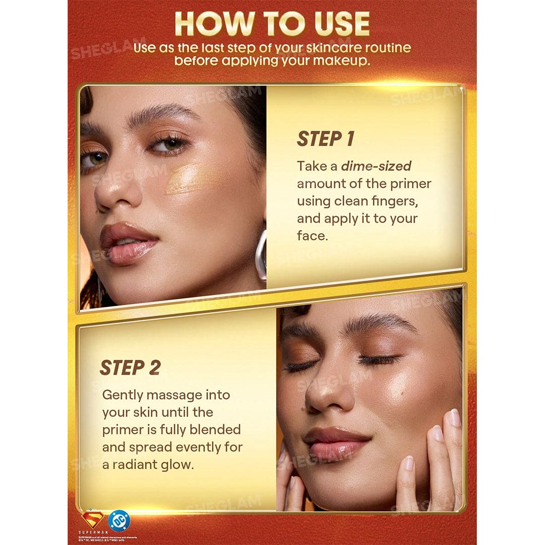 SHEGLAM The Superman Good Grip Glow Illuminating Primer - Gold