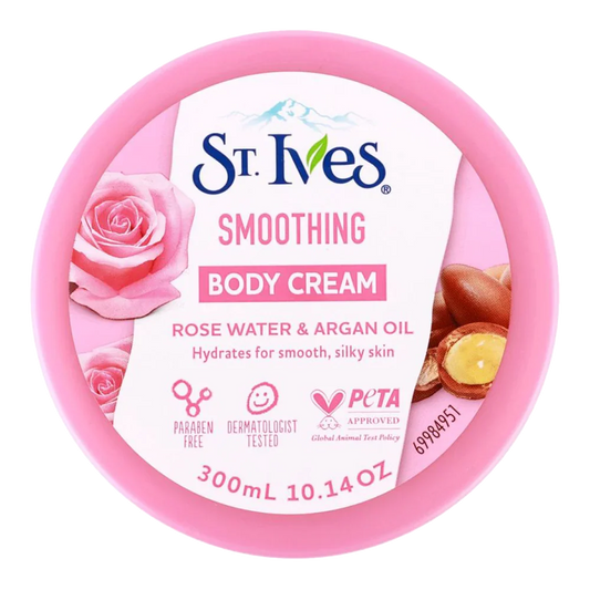 ST. Ives Smoothing Body Cream With Rose Water & Argan Oil 300 ml